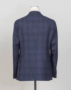 Montecarlo 1SHO22K (1.5cm longer)
Notch
SB 2 bot
2 sp
&nbsp;Art 440022
Col B1161
86% Wool 14% pl
Made in Martina Franca, Italy Tagliatore Glencheck Jacket / Blue &amp; Navy