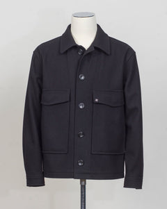 ADIB Shirt Jacket
Fabric: 100% wool Loro Piana / Capolavoro
Art 770065
Col N1234 (Black)
Made in Martina Franca, Italy Tagliatore Wool &amp; Cashmere Shirt Jacket / Black