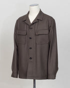 Model: G-Calvin
Art. 160069
Col. M1333 Marrone 
Bot 51M
100% Virgin Wool 
Heavy twill
Made in Martina Franca, Italy Tagliatore Wool Overshirt / Dark Brown