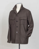 Model: G-Calvin
Art. 160069
Col. M1333 Marrone 
Bot 51M
100% Virgin Wool 
Heavy twill
Made in Martina Franca, Italy Tagliatore Wool Overshirt / Dark Brown