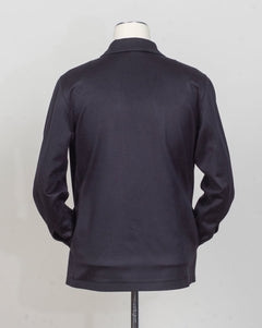 Model: G-Calvin
Art 220009
Col B3217 / Navy
Composition: 50% wool 50% Cashmere
Made in Martina Franca, Italy Tagliatore Cashmere &amp; Wool Overshirt / Navy