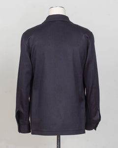 Model: G-Calvin
Art 220009
Col B3217 / Navy
Composition: 50% wool 50% Cashmere
Made in Martina Franca, Italy Tagliatore Cashmere &amp; Wool Overshirt / Navy