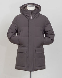 Outer fabric: 91% Polyester 9% Elastane
Lining: 100% Polyamide
Filling: 90% Down 10% Feathers
Color: Graphite Grey / 97
Article: F09MUCX738
Snap buttons Montecore Hooded Down Coat / Graphite Grey