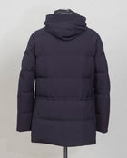 Outer fabric: 91% Polyester 9% Elastane
Lining: 100% Polyamide
Filling: 90% Down 10% Feathers
Color: Navy / 89
Article: F09MUCX738
Snap buttons Montecore Hooded Down Coat / Navy