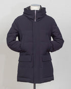 Outer fabric: 91% Polyester 9% Elastane
Lining: 100% Polyamide
Filling: 90% Down 10% Feathers
Color: Navy / 89
Article: F09MUCX738
Snap buttons Montecore Hooded Down Coat / Navy
