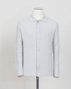 Article: 23104/15561
Col 044 / Light grey
Composition: 100% Cashmere (Felted)
Made in Italy Gran Sasso Ribbed Cashmere Overshirt / Light Grey