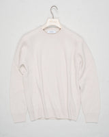 Art. 23129/19688
Col 113 / Bone white / Off white
Composition: 80% wo 10%ws 10%vi
Made in Italy Gran Sasso Ribbed Crewneck Knit / Bone White