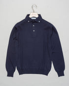 Art. 57163/14293
Col 598 / Navy
Composition: 100% wool
Made in Italy Gran Sasso Merino Button-Down Polo / Navy
