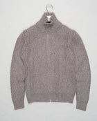 Art. 10155 15554
Col. 039 / Light Brown
Composition 100% ws
Made in Italy Gran Sasso Cashmere Basketweave Full-Zip Jacket / Light Brown