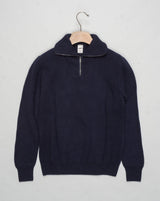 G.R.P. Firenze Ribbed Crewneck Knit
Col. Navy&nbsp;
Composition 90% wool 10% cashmere
Made in Italy G.R.P. Firenze Ribbed Half-Zip Knit / Navy