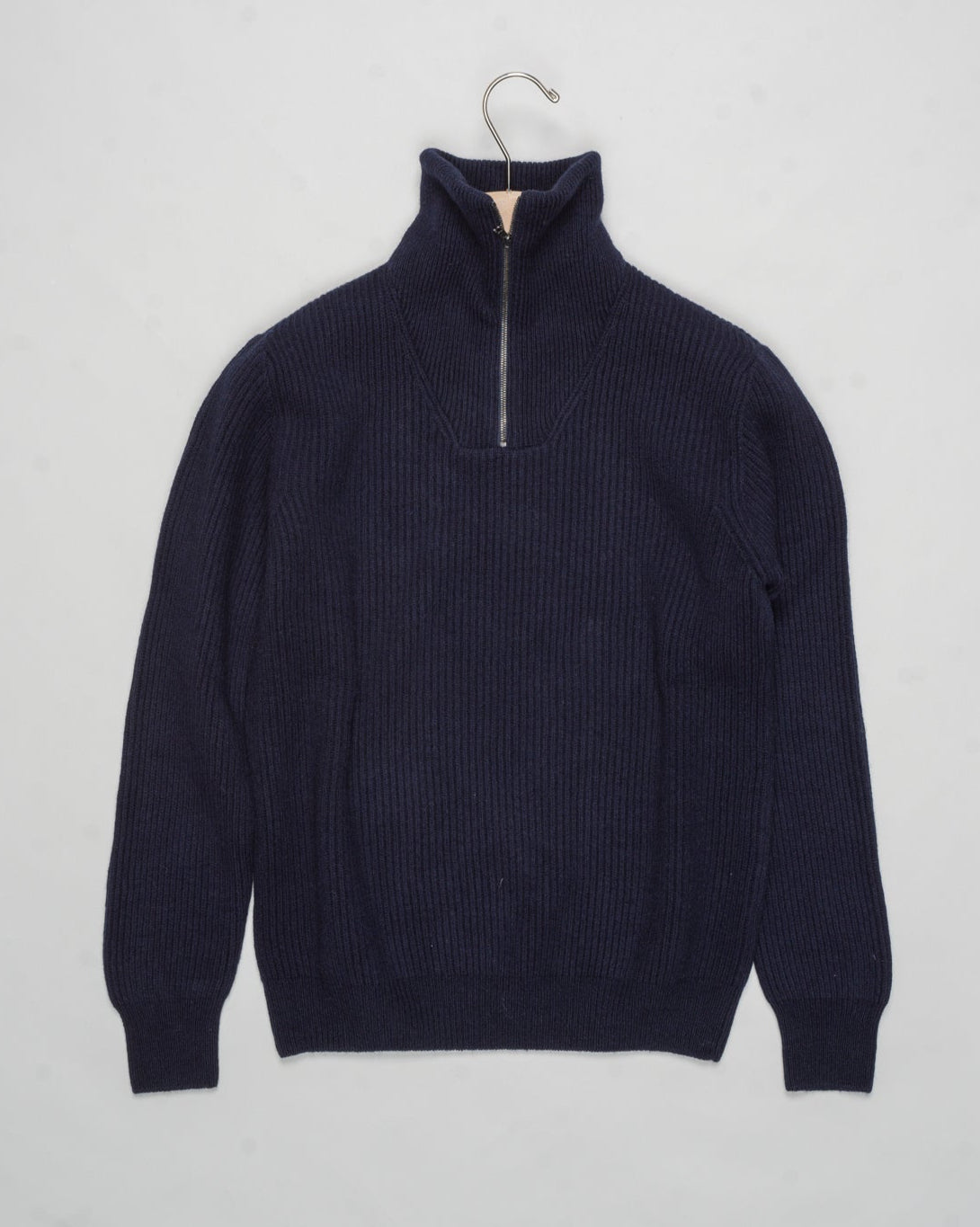G.R.P. Firenze Ribbed Crewneck Knit
Col. Navy&nbsp;
Composition 90% wool 10% cashmere
Made in Italy G.R.P. Firenze Ribbed Half-Zip Knit / Navy