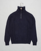 G.R.P. Firenze Ribbed Crewneck Knit
Col. Navy 
Composition 90% wool 10% cashmere
Made in Italy G.R.P. Firenze Ribbed Half-Zip Knit / Navy