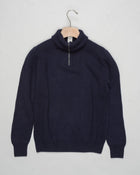 G.R.P. Firenze Ribbed Crewneck Knit
Col. Navy 
Composition 90% wool 10% cashmere
Made in Italy G.R.P. Firenze Ribbed Half-Zip Knit / Navy