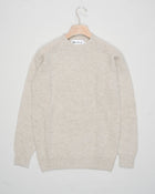 Composition: 100% Pure new wool
Article: 3834/7 Shaggy
Color: Vellum / Natural 
Made in Scotland Harley of Scotland Shaggy Crew Neck / Vellum