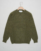 Composition: 100% Pure new wool
Article: 3834/7 Shaggy
Color: Scots Pine / Green 
Made in Scotland Harley of Scotland Shaggy Crew Neck / Scots Pine