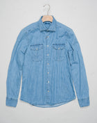 Slimline
Cut away collar
Single cuff
Mother of Pearl buttons
Composition: 100% Cotton Twofold
Article: 7737218897
Color: 815 / Blue Stenströms Casual Denim Shirt / Blue