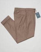 Model: Chiaia long
Single pleat
Front pockets: seam
Back pockets: welted
Hemming: 5cm turn ups
Article: ca1986
Color: Greige
Composition: 100% Virgin wool natural stretch
Made in Martina Franca, Italy Berwich Covert Wool Trousers / Greige