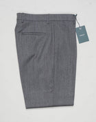 Model: Chiaia long
Single pleat
Front pockets: seam
Back pockets: welted
Hemming: 5cm turn ups
Article: ca1986
Color: Grey
Composition: 100% Virgin wool natural stretch
Made in Martina Franca, Italy Berwich Covert Wool Trousers / Grey
