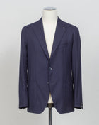 Model: Montecarlo  1SHO22K (1.5cm longer)
Notch lapel
Single breasted 
2 Buttons
Sidevents
 99% wool 1% ea
Art 060069
Col B5040 / Navy
Made in Martina Franca, Italy Tagliatore Wool Panama Jacket / Navy
