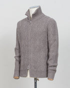 Art. 10155 15554
Col. 039 / Light Brown
Composition 100% ws
Made in Italy Gran Sasso Cashmere Basketweave Full-Zip Jacket / Light Brown