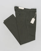 Article: 400008
Color: Militare / 00072
Composition: 97% Cotton 3% Elastan
Model: Soho
Flat front
Slanted side pockets
Beltloops
Beautiful color and broken in look and feel achieved by Garment dying process
Regular fit
1/2 hem 19.5 cm (Size 50)
Made in Naples, Italy Briglia Garment Dyed Soho Trousers / Militare