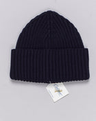 Composition: 100% Extrafine Merino Wool
Article: W23200
Color: Navy / 10215
Made in Italy Calimar Ribbed Merino Beanie / Navy