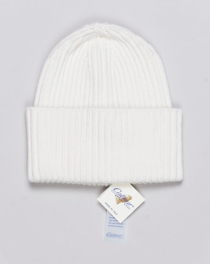 Composition: 100% Cashmere
Article: WVU083
Color: White / 21768
Made in Italy Calimar Ribbed Cashmere Beanie / White