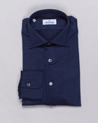 Composition: 100% Virgin wool (Merino) / Reda Active
Single cuffs
Removable collarbones
Article: JERSEY1 7577
Color: Navy
Wrinkle free
Made in Italy Alessandro Gherardi Merino Jersey Shirt / Navy