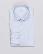 Sonrisa printed stretch jersey shirt. Most comfortable dress shirt you can imagine.
Composition: 100% Cotton
Model: FJ17
Article: J134
Color: 31 / Silver Grey Sonrisa Cotton Jersey Printed Shirt / Silver Grey