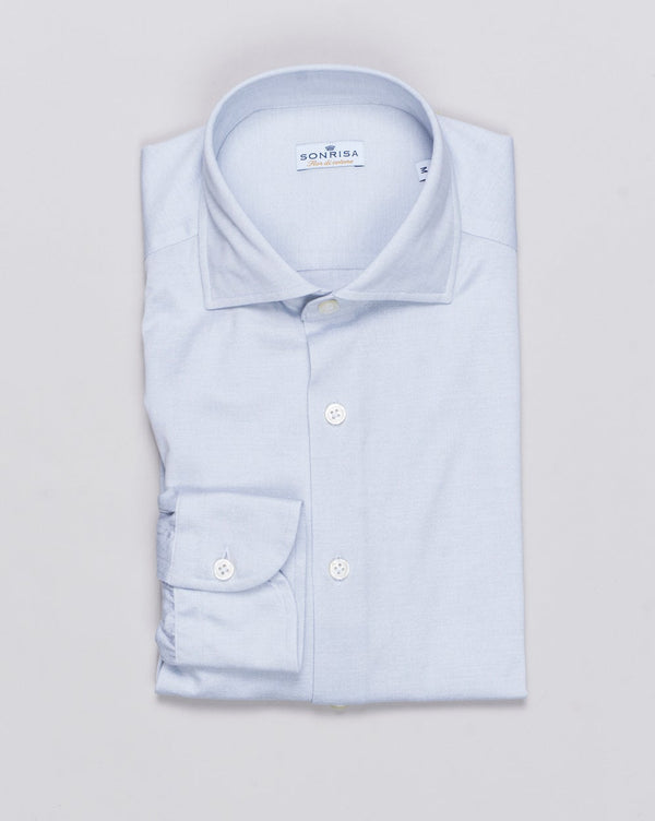 Sonrisa printed stretch jersey shirt. Most comfortable dress shirt you can imagine.
Composition: 100% Cotton
Model: FJ17
Article: J134
Color: 31 / Silver Grey Sonrisa Cotton Jersey Printed Shirt / Silver Grey