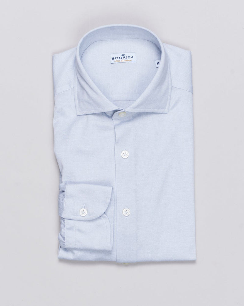 Sonrisa printed stretch jersey shirt. Most comfortable dress shirt you can imagine.
Composition: 100% Cotton
Model: FJ17
Article: J134
Color: 31 / Silver Grey Sonrisa Cotton Jersey Printed Shirt / Silver Grey