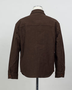 Quality 4V005
Col 7381 Brown
Model: Leo/2F
100% cotton
Made in Italy Tela Genova Moleskin Overshirt / Brown