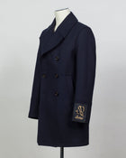Back Length 92cm (Size 50)
Composition: 100% Wool
Lining: 100% Viscose
Padding: 100% Polyester
Model: 50092 Giaccone Genova Peacoat
Article: 7591
Color: 91 / Navy
Made in Italy  Sealup Wool Peacoat / Navy