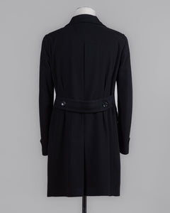 Model: Carlo/Z&nbsp;
Fully Lined
Unconstructed shoulder
Color: N5051 / Black
Composition: 90% Wool 10% Cashmere
Made in Martina France, Italy Tagliatore Double-Breasted Overcoat / Black
