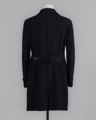 Model: Carlo/Z 
Fully Lined
Unconstructed shoulder
Color: N5051 / Black
Composition: 90% Wool 10% Cashmere
Made in Martina France, Italy Tagliatore Double-Breasted Overcoat / Black