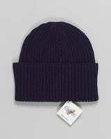 Composition: 100% Cashmere
Article: WVU.083
Color: Navy / 20102
Made in Italy Calimar Ribbed Cashmere Beanie / Navy