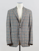 Composition: 88% Wool 12% Silk
2 buttons
side vents
notch lapel
fully lined Sauma Wool &amp; Silk Glencheck Jacket / Brown