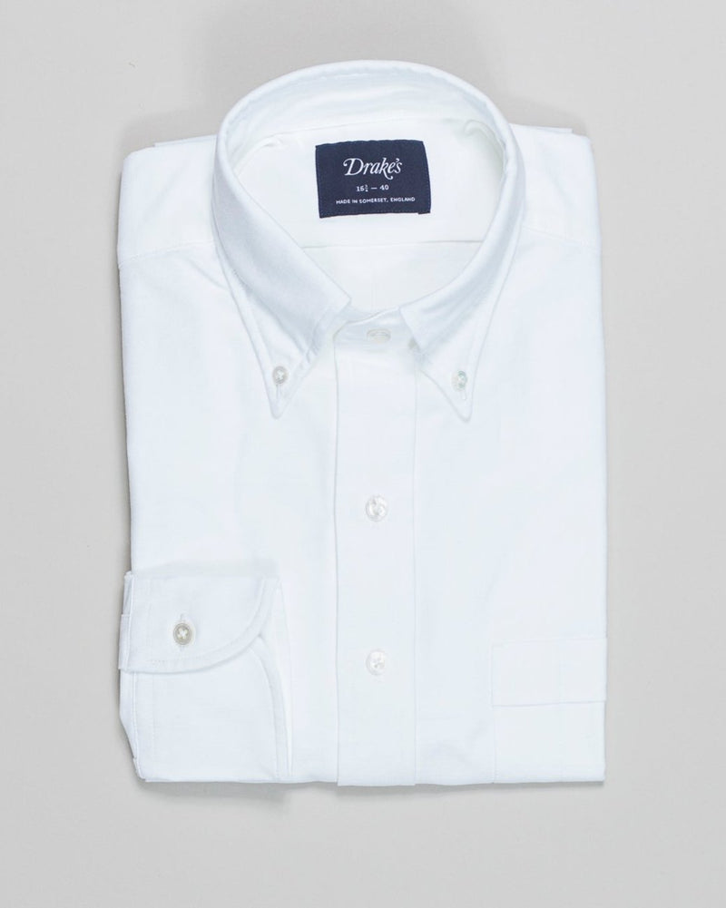 The oxford cloth button-down shirt is an enduring icon of menswear, which looks as good now as it did a century ago. It's an item that's at the very heart of our brand, and this is our attempt at perfecting the style. With a regular silhouette, floating interlinings, single-needle construction, and - perhaps most importantly - an elegant rolling collar, it's a shirt for all occasions.

100% Cotton
Made in Our Factory in Somerset, England
Button-Down Collar with Brushed, Floating Interlining
Box Pleat
Single
