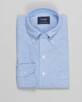 Ice Blue&nbsp;Oxford shirt with button-down collar. Classic and very versatile shirt for casual dressed up days. You can wear it with a tie but it sure is at it's best without one.&nbsp; A stable for every mans wardrobe.&nbsp;

100% Cotton. Handcrafted in Somerset, UK.

Regular Fit
Button-down collar with soft feel
Box pleat
Single round one button cuff
Point pocket
Mother of Pearl buttons
100% cotton
Made in England&nbsp;