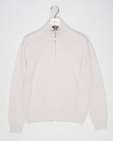 Article: 23123/19621
Color: 184 / Brown
Composition: 80% Virgin Wool 10% Cashmere 10% Viscose

Made in Italy Gran Sasso Full-Zip Knit / Chalk