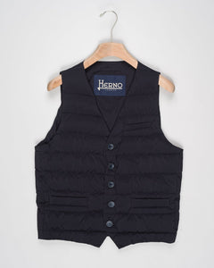 Article: PI002ULE 19288 Color: Navy / 9200 Herno Down Vest / Navy