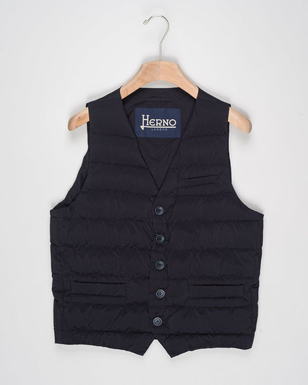 Article: PI002ULE 19288 Color: Navy / 9200 Herno Down Vest / Navy
