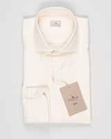 Sonrisa Silvery Line Shirt
Soft collar with removable collar bones&nbsp; / Collar B438&nbsp;
Long sleeves
Composition: 80% Cotton 20% Wool
Article: E4140
Color: 01 / Cream
Made in Italy Sonrisa Cotton &amp; Wool Flannel Shirt / Cream