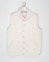 Snap Buttons
Article: 78143/52212
Outer: 100% Cotton
Padding: 100% Polyester
Color: 005 / Off White

Made in Italy Gran Sasso Corduroy Vest / Off White