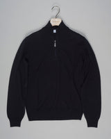 Article: 55126/19699
Color: 599 / Navy
Composition: 80% Virgin Wool 10% Cashmere %Viscose

Made in Italy Gran Sasso Wool &amp; Cashmere Half-Zip / Navy