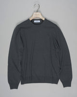 Article: 55159/19699
Color: 468 / Stone Grey
Composition: 80% Virgin Wool 10% Cashmere 10% Viscose

Made in Italy Gran Sasso Wool &amp; Cashmere Crew Neck / Stone Grey
