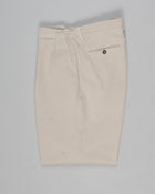 Article: 424180
Color: Ecru / 23
Composition: 98% Cotton 2% Elastan
Pleated front
Slanted side pockets
Beltloops
Beautiful color and broken in look and feel achieved by Garment dying process

Made in Naples, Italy Briglia Portobello Cotton Trousers / Ecru