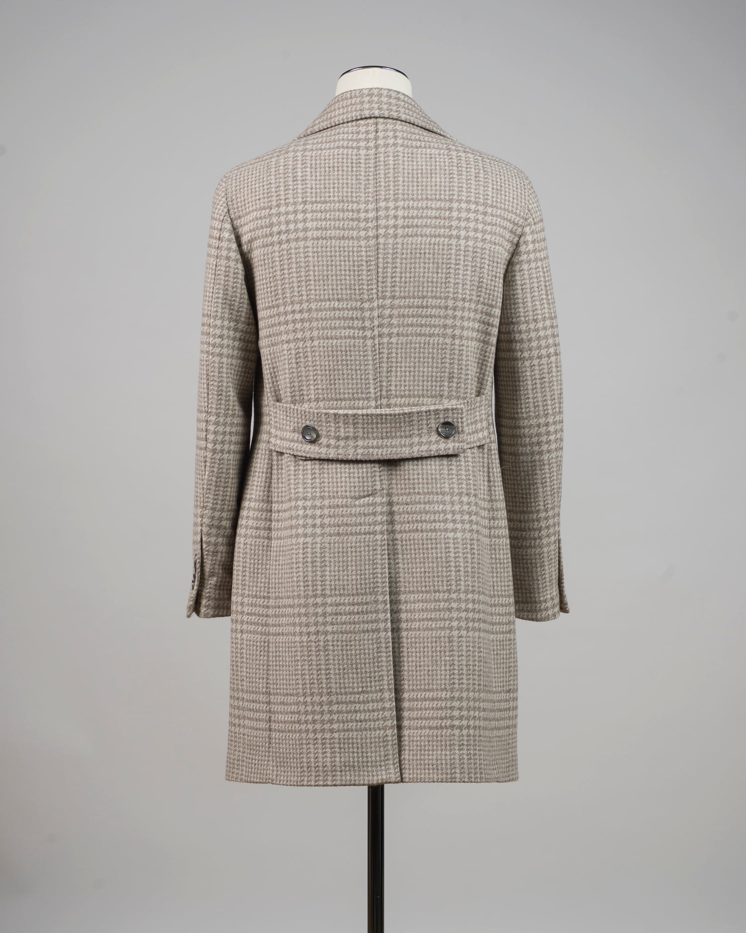 Tagliatore Prince Of Wales Overcoat / Light Brown