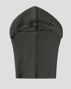 Breathable Lightweight 55% virgin wool & 45% polyester Art. 15CMAC285A 006595A Color:  670 / Olive Night One Size C.P. Company Re-Wool Balaclava / Olive Night