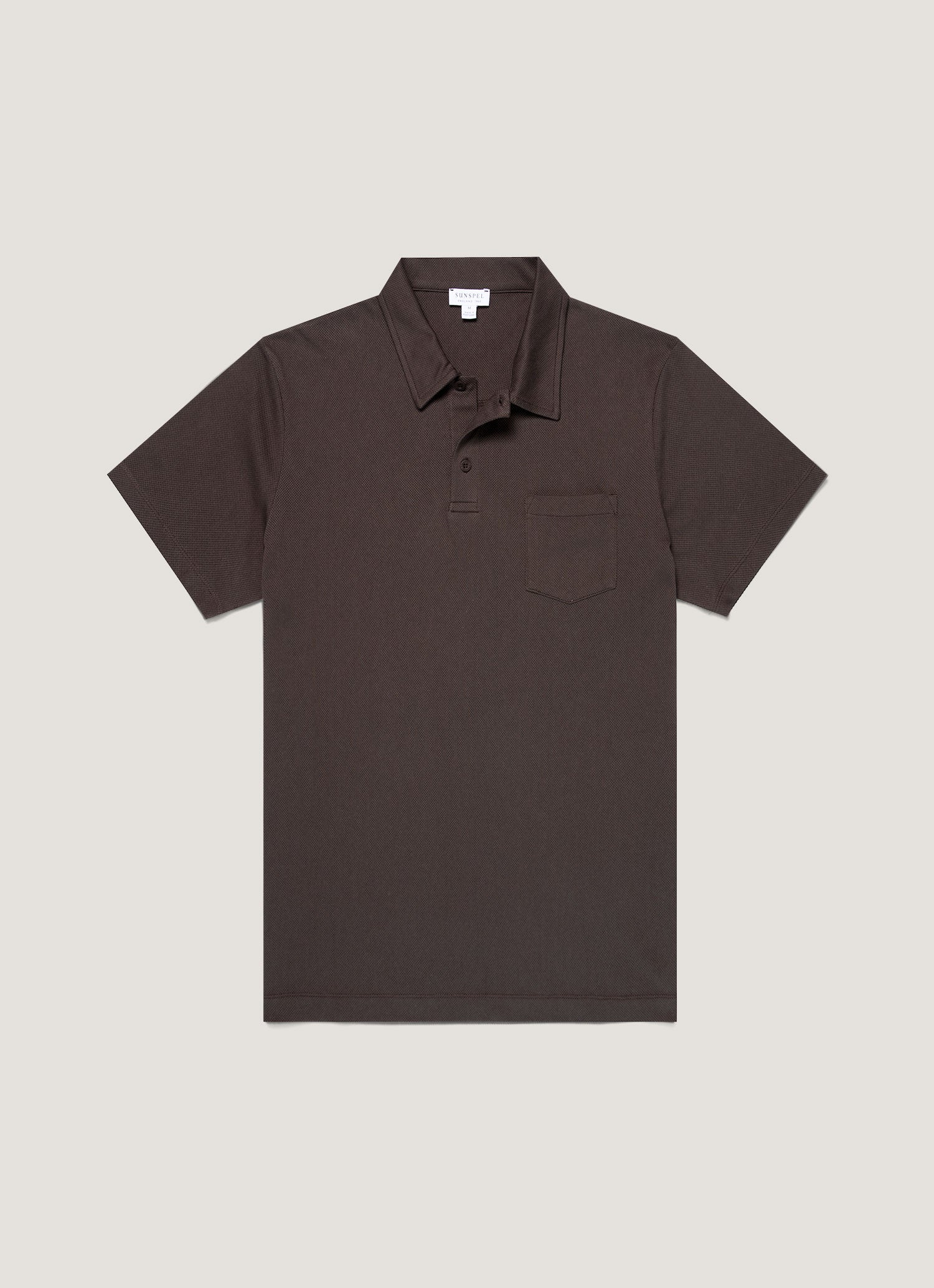 Sunspel Riviera Polo Shirt / Dark Chocolate